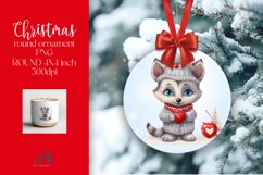 Christmas Round Ornament Sublimation PNG Product Image 1