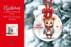 Christmas Round Ornament Sublimation PNG Product Image 1