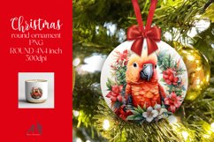 Christmas Round Ornament Sublimation PNG Product Image 1