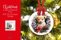 Christmas Round Ornament Sublimation PNG Product Image 1