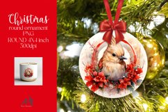Christmas Round Ornament Sublimation PNG Product Image 1