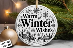 Christmas Round Ornament SVG Design, Christmas SVG Product Image 2