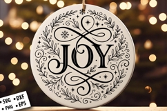 Christmas Round Ornament SVG Design, Christmas SVG Product Image 2