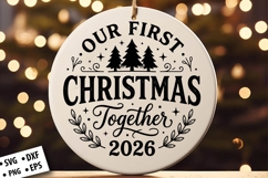 Christmas Round Ornament SVG Design, Christmas SVG Product Image 2