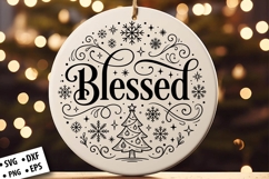 Christmas Round Ornament SVG Design, Christmas SVG Product Image 1