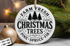 Christmas Round Ornament SVG Design, Christmas SVG Product Image 2