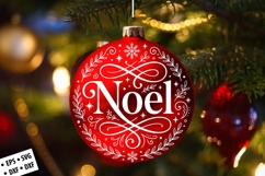 Christmas Round Ornament SVG Design, Christmas SVG Product Image 1