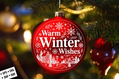 Christmas Round Ornament SVG Design, Christmas SVG Product Image 3