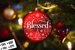 Christmas Round Ornament SVG Design, Christmas SVG Product Image 2