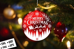 Christmas Round Ornament SVG Design, Christmas SVG Product Image 2