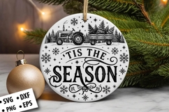 Christmas Round Ornament SVG Design, Christmas SVG Product Image 3
