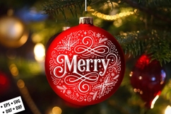 Christmas Round Ornament SVG Design, Christmas SVG Product Image 2