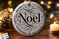 Christmas Round Ornament SVG Design, Christmas SVG Product Image 3