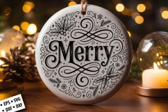 Christmas Round Ornament SVG Design, Christmas SVG Product Image 3
