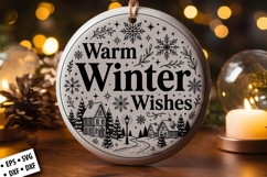 Christmas Round Ornament SVG Design, Christmas SVG Product Image 4