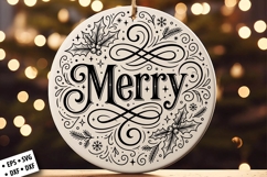 Christmas Round Ornament SVG Design, Christmas SVG Product Image 4