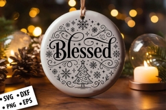 Christmas Round Ornament SVG Design, Christmas SVG Product Image 4