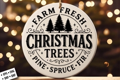 Christmas Round Ornament SVG Design, Christmas SVG Product Image 4