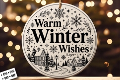 Christmas Round Ornament SVG Design, Christmas SVG Product Image 1