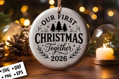 Christmas Round Ornament SVG Design, Christmas SVG Product Image 4
