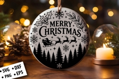 Christmas Round Ornament SVG Design, Christmas SVG Product Image 4