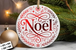 Christmas Round Ornament SVG Design | 10 Christmas SVG Files Product Image 6