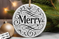 Christmas Round Ornament SVG Design, Holiday Round Ornament Product Image 4