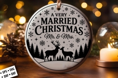 Christmas Round Ornament SVG Design, Holiday Round Ornament Product Image 5