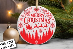 Christmas Round Ornament SVG Design | 10 Christmas SVG Files Product Image 8