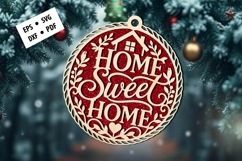 Christmas Round Ornaments Sign Svg Product Image 1
