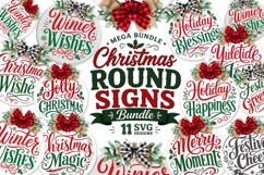 Christmas Round Ornaments Sign Svg Product Image 1