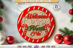 Christmas Round Signs Laser Cut Bundle, Round Layered Signs Product Image 12