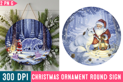 Christmas Ornaments Round Sign PNG, Christmas Round Sign PNG Product Image 1