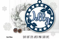 Christmas Bauble SVG| Jolly SVG| New Year Sign SVG|Laser Cut