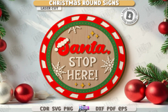 Christmas Round Signs Laser Cut Bundle, Round Layered Signs Product Image 10
