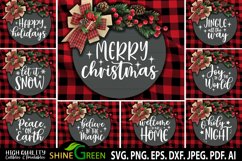 Christmas Round Sign Bundle SVG by Shine Green Art