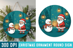 Christmas Ornaments Round Sign PNG, Christmas Round Sign PNG Product Image 1