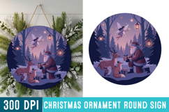 Christmas Ornaments Round Sign PNG, Christmas Round Sign PNG Product Image 1