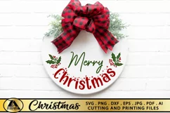 Christmas Ornament SVG Door Sign SVG Merry Christmas SVG Product Image 1
