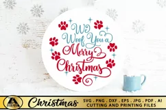 Christmas Ornament SVG We Woof You a Merry Christmas SVG Product Image 3