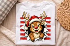 Christmas Rudolph Reindeer PNG - Cute Holiday Shirt Art Product Image 2