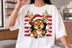 Christmas Rudolph Reindeer PNG - Cute Holiday Shirt Art Product Image 3