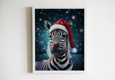 Christmas safari animal illustrations for posters- 4 Jpeg Product Image 2