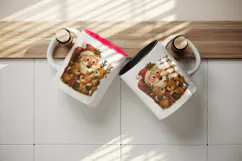 Christmas Santa tumbler, mug wrap, clipart sublimation png Product Image 3