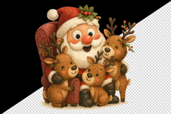 Christmas Santa tumbler, mug wrap, clipart sublimation png Product Image 2
