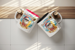 Christmas Santa tumbler, mug wrap, clipart sublimation png Product Image 3