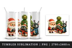 Christmas Santa tumbler, mug wrap, clipart sublimation png Product Image 4