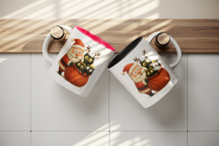 Christmas Santa tumbler, mug wrap, clipart sublimation png Product Image 3