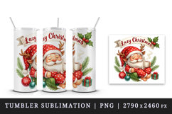 Christmas Santa tumbler, mug wrap, clipart sublimation png Product Image 4