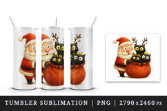 Christmas Santa tumbler, mug wrap, clipart sublimation png Product Image 4